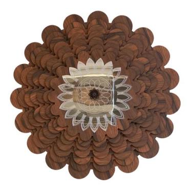 Imagem de Mandala Decorativa Ambiente Sala Quarto 65x65 38155 - CREATUS, marrom