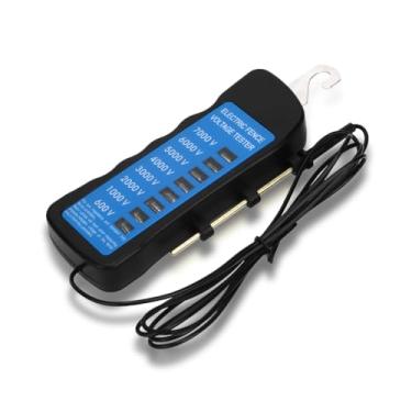 Imagem de Joyzan Testador de tensão de cerca, testador de tensão de cerca ABS de 7000 V portátil elétrico com 8 luzes indicadoras de cerca, localizador de falhas, medidor de tensão para jardins domésticos de fazenda