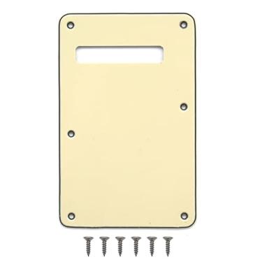 Imagem de Placa traseira de guitarra 6 furos Strat Tremolo para Fender USA/Mexican Standard Stratocaster (creme)