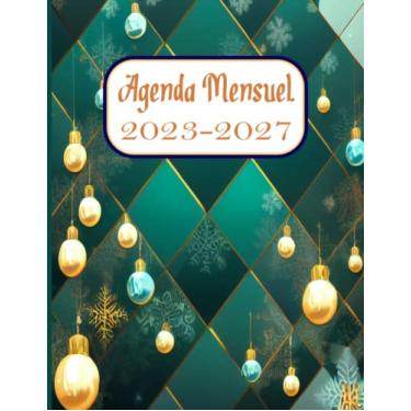 Imagem de Agenda Mensile 2023-2027: 60 Mesi Planner Annuale Calendario Mensile, Agenda Organizzatore e Appuntamento e Festività, Bella copertina di Natale.