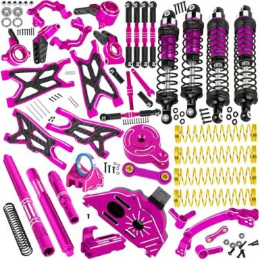 Imagem de BRCatWPark RC Upgrades Part for 1/10 Big Rock 3S BLX,1/8 Typhon 3S BLX,A-Arm,Shocks,Caster Blocks,Steering Blocks,Stub Axle Carriers,Links,Gearbox,Axles,Support,Steering,Spline,Pink