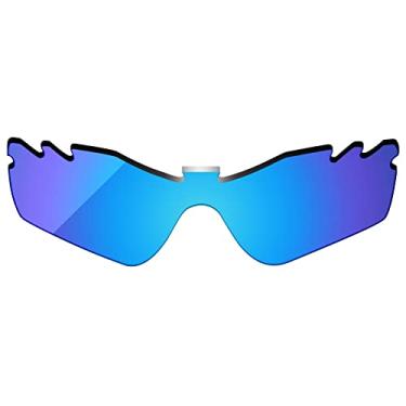 Imagem de OOWLIT Lentes de substituição compatíveis com óculos de sol ventilados Oakley Radar Path Ice não polarizadas