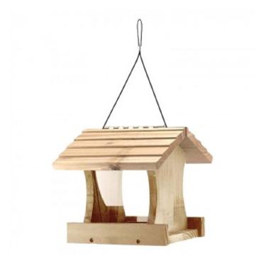 Imagem de Audubon Wild Bird Alimentador de pássaros com plataforma de cedro de 1 porta