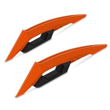 Imagem de ROINROJI 1 par de carenagem lateral de motocicleta, aerodinâmico, spoiler lateral, acessório de modificação universal para a maioria das motocicletas elétricas, motos, scooters, quadriciclos, UTV,