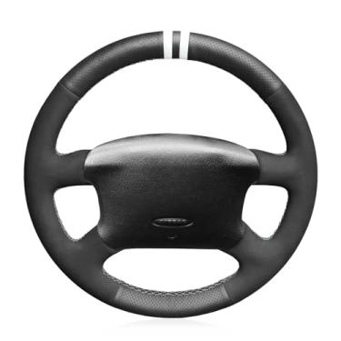 Imagem de MEWANT Capa de volante de carro de couro PU + camurça costurada à mão para Volkswagen Golf 4 1997-2004/Passat B5 1997-2005/Passat Variant 1997-2004/Bora 1998-2001/ T4/T5