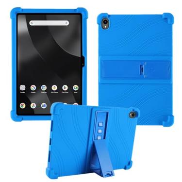 Imagem de HminSen Capa para Walmart Onn 12.1 Tablet Pro 2024 modelo (100146663), capa ajustável de silicone macio para crianças para tablet Pro Onn de 12,1 polegadas (azul)
