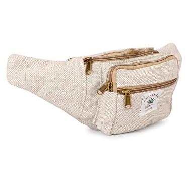 Imagem de Pochete de cânhamo para homens e mulheres, cintura ajustável e vários bolsos, bolsa de cintura e para todos os fins, Cinza, 16" x 2" x 6", Cinto