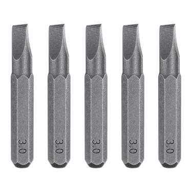 Imagem de HARFINGTON 5 peças TRI3.0 Broca de chave de fenda triangular 5/81.3 cm haste sextavada 28 mm/1,1" de comprimento, pontas sextavadas de aço S2 para ferramentas elétricas de chave de fenda elétrica de