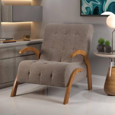 Imagem de Poltrona 65cm Linho Bari Viero Móveis