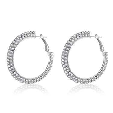 Imagem de Brincos de cristal femininos com pingente de orelha, brincos longos com franja boêmia, brincos pendurados com strass, boho, borla, casamento, dama de honra, Zinco, Sem pedra preciosa