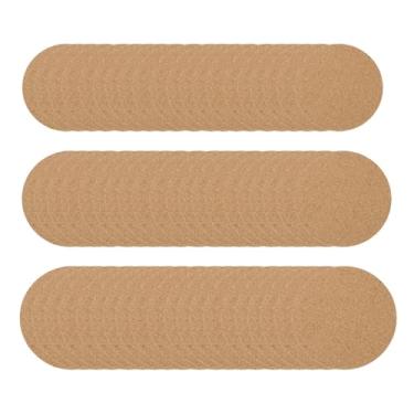 Imagem de PATIKIL Folhas adesivas de cortiça multitamanho 2 mm de espessura, 60 peças, tapete de cortiça redondo para porta-copos de avisos, artesanato faça você mesmo, decoração de parede