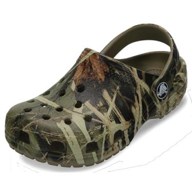 Imagem de Crocs Tamanco unissex infantil clássico Realtree, Caqui, 3 Little Kid