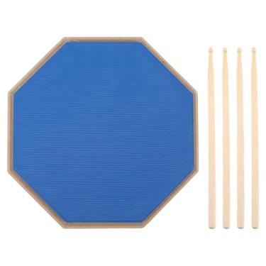 Imagem de Pratique Drum Pad, Doces de Exercícios Silenciosos de Borracha de 8 Polegadas para Crianças Adultas Com 2 Pares de Baquetas (Azul)