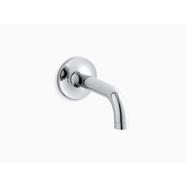 Imagem de KOHLER K-14427-CP Purist Torneira de parede sem desvio, 90 graus, cromo polido
