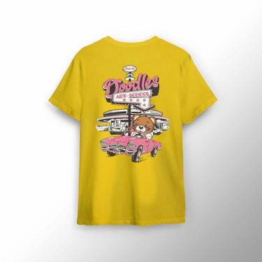 Imagem de Camiseta Estampada com Urso com Carro Rosa - Lobo Sete, GG, Amarelo