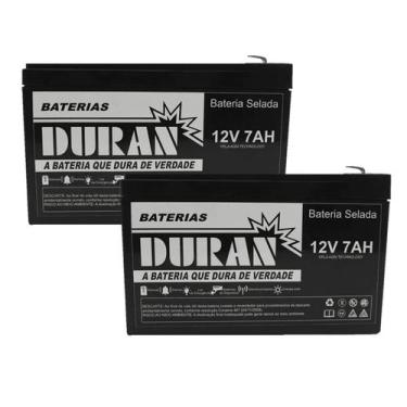Imagem de Kit 2 Bateria Gel 12V 7Ah Nobreak Alarme - Duran
