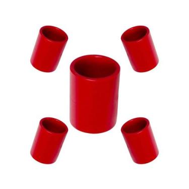 Imagem de Kit 5 Un Luva de Encaixe P/ Eletroduto 1/2pol - MAXIDUTOS, VERMELHO