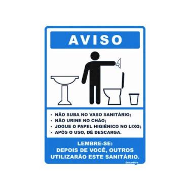 Imagem de Placa PS-78 Higiene Banheiro Masculino - ENCARTALE