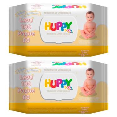 Imagem de Kit 2 und Toalha Umedecida Huppy Baby 100 und - Ever Green