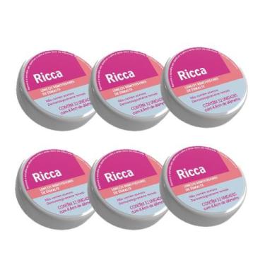 Imagem de Removedor de Esmalte Lenços Umedecidos Ricca 6 Caixas com 32un 4,4cm
