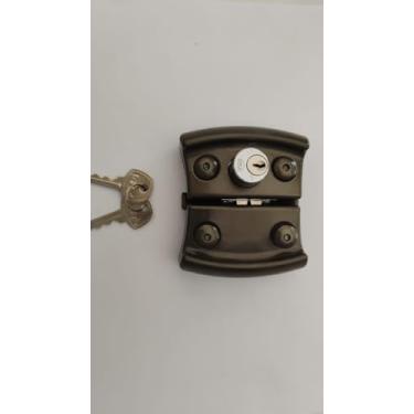 Imagem de FECHADURA KIT 15 VIDRO VIDRO 4F BRANCO HELA BATE FECHA MINI CHAVE (Champanhe)