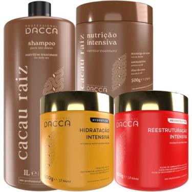 Imagem de Dacca Cronograma Capilar Kit Máscara de Hidratação Shampoo 1 Litro De 