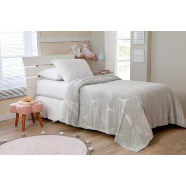 Imagem de Manta Infantil que Brilha no Escuro Para Criança, Torre Eiffel, 150x200cm, Cinza Mantinha Neon Microfibra Quentinha