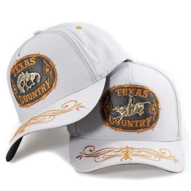 Imagem de Boné Country Premium Cavalo Rodeio Barretos Aplique Metal Ajustável - 