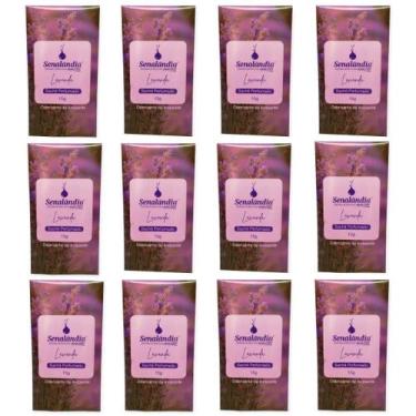 Imagem de Kit 12 Sachê Perfumado Gaveta Guarda Roupa Lavanda Laranjeira Cerejeir
