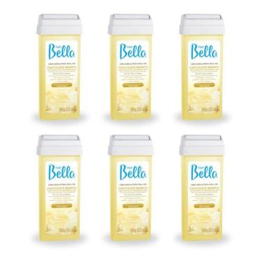 Imagem de Kit Cera Depil Bella Roll on Chocolate Branco 6 unidades