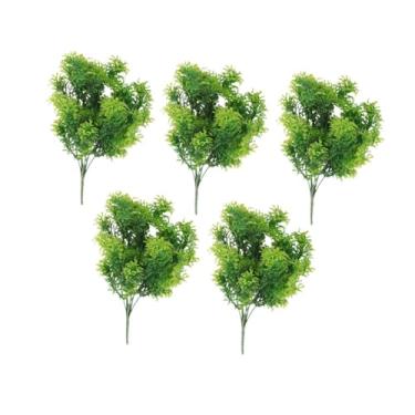 Imagem de WeiLaiKeQi 5x plantas verdes artificiais Falsas Plantas reutilizáveis ​​Decoração de presente DIY Ornamento Vase Arranjo para Festival Festival Casa de Casamento
