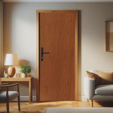 Imagem de Folha de Porta de Madeira 210x70cm Duraplac Marrom