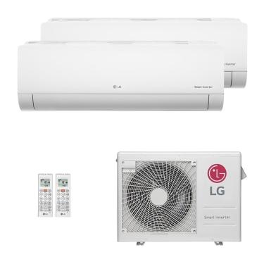 Imagem de Ar-Condicionado Multi Split Inverter LG 21.000 (1x Evap HW 12.000 + 1x Evap HW 18.000) Quente/Frio 220V								