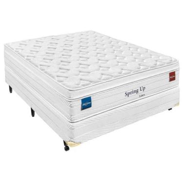 Imagem de Conjunto Box Casal Molas Ensacadas Americanflex Spring Up Látex 138x18