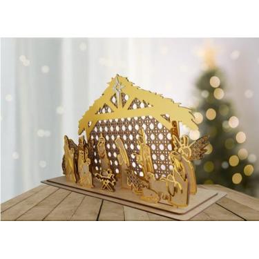 Imagem de Presépio Natalino 3D em acrrílico - Grão Decor