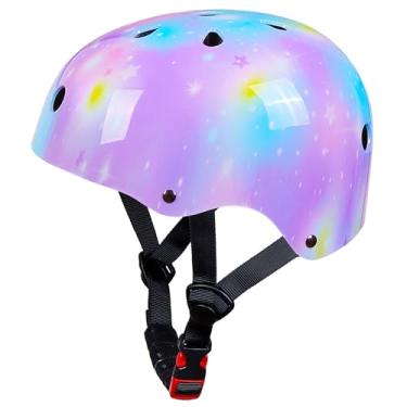 Imagem de Bienbee Capacete infantil, capacetes de skate para bicicleta, equilíbrio de bicicleta, scooter, para meninas de 3 a 5 a 8 a 17 anos, roxo escuro P