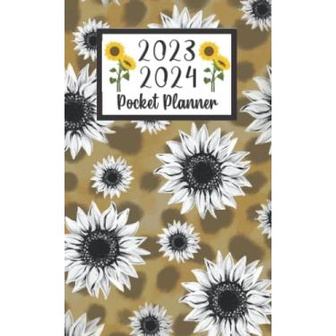 Imagem de 2023 2024 pocket planner For Purse Sunflower Lovers: 2 year Pocket Calendar January 2023 to December 2024 | 24 Months Monthly Planner & Organizer For ... Holidays | Sunflower Floral Pattern cover