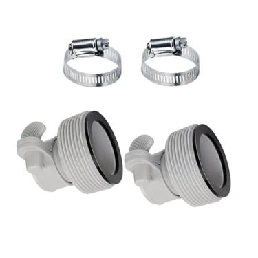 Imagem de Adaptador de mangueira de bomba de filtro de acessório de piscina 3,8 cm a 3,1 cm para Bestway para bombas de filtro Coleman, 2 peças