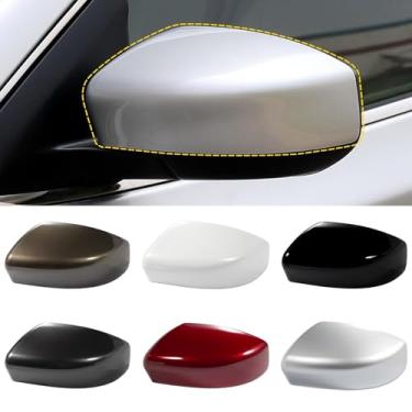 Imagem de Goholy Capa de espelho retrovisor lateral da porta do carro compatível com Nissan Sentra 2013 2014 2015 2016 2017 2018 2019 capa protetora espelho retrovisor capa protetora luar prata lado esquerdo