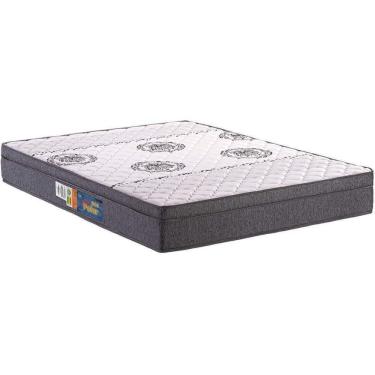 Imagem de Colchão Casal Espuma em Poliéster 138cm X188cm X 17cm Preto/Cinza