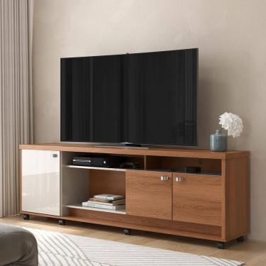 Imagem de Rack para TV 70" Dallas 1,83m Lukaliam Móveis 3 Portas