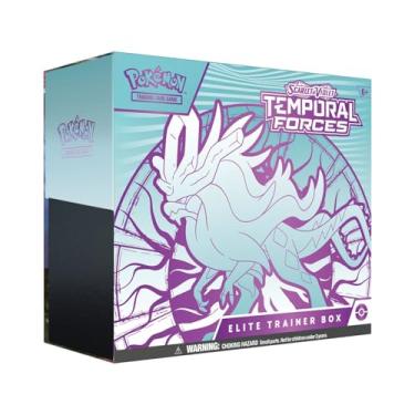 Imagem de POKEMON Conjunto de cartas - Scarlet & Violet - Tempororal Forces Elite Trainer Box cromados, cartas colecionáveis e acessórios, multicoloridas, 7,5 x 7 x 0,1 polegadas (820650856570)
