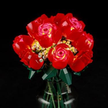 Imagem de BRIKSMAX Led Lighting Kit for Lego Bouquet of Roses - Compatible with Lego Icons Flower 10328 Building Set- Not Include Lego Set
