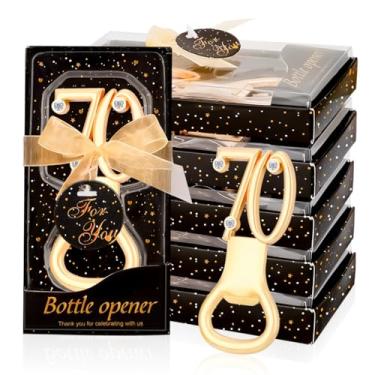 Imagem de Ubrand Abridor de garrafas de 70º aniversário de 24 peças para lembrancinhas de festa de 70 anos de 70 anos, lembranças, lembrancinhas, presentes e decorações (24,70)
