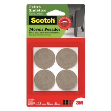 Imagem de Feltro Sintético Móveis Scotch Redondo Marrom Medio M 3M
