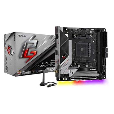 Imagem de ASRock B550 Phantom Gaming-ITX/AX suporta 3º geração AMD AM4 Ryzen/Future AMD Ryzen processadores placa mãe