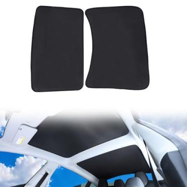 Imagem de Toldo solar de teto solar de vidro superior para Tesla Model 3 2025, sem lacunas sem lacunas para telhados com bolsa de armazenamento, sem lacunas sem cedência, isolamento térmico de telhado dobrável