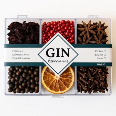 Imagem de Kit Gin Lifestyle - 06 Especiarias para Drink Gin - Aperol - Zimbro, Anis Estrelado, Pimenta Rosa, Hibisco, Laranja e Cravo