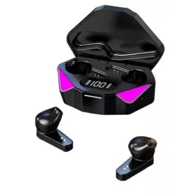 Imagem de Fone De Ouvido Bluetooth 5.0 Gamer Tws X15 Com Microfone Cor Preto Luz