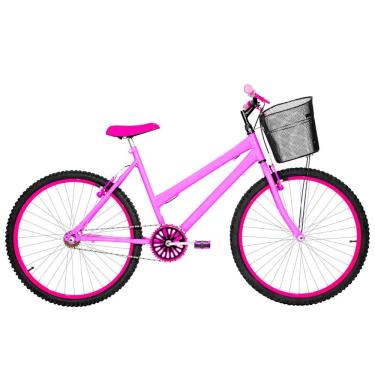 Imagem de Bicicleta Feminina Aro 26 Mtb Alumínio Colorido Cor Rosa E Pink